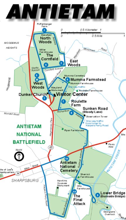 Antietam Battlefield Map
