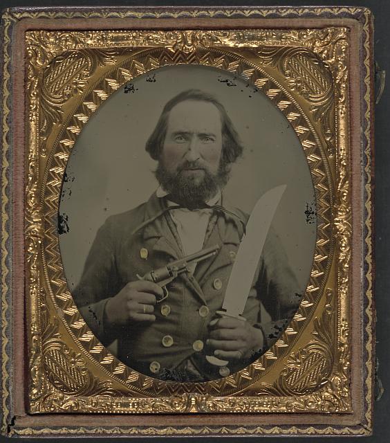 Confederate Civil War soldier with bowie knife.jpg