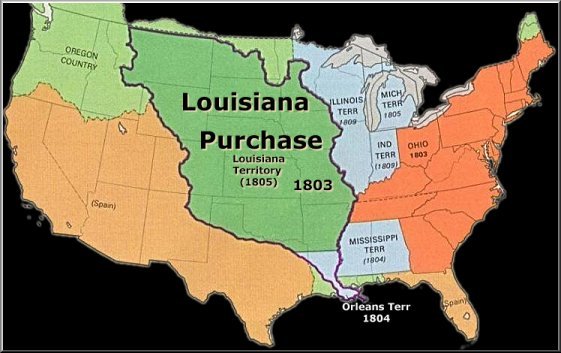 Us Map Before Louisiana Purchase