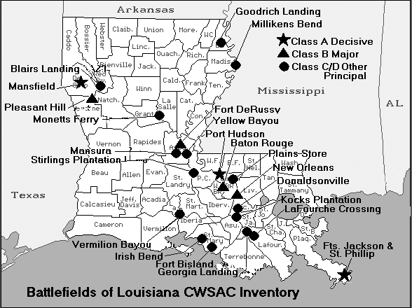 Louisiana Civil War Battlefield Map.gif