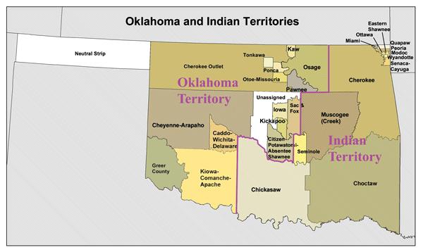 Oklahoma Territory Map